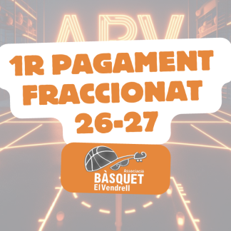 PAGAMENT FRACCIONAT AGOST, TEMPORADA 2026-27