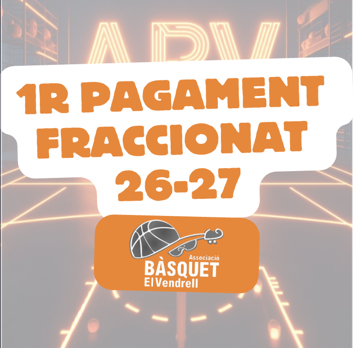 PAGAMENT FRACCIONAT AGOST, TEMPORADA 2026-27